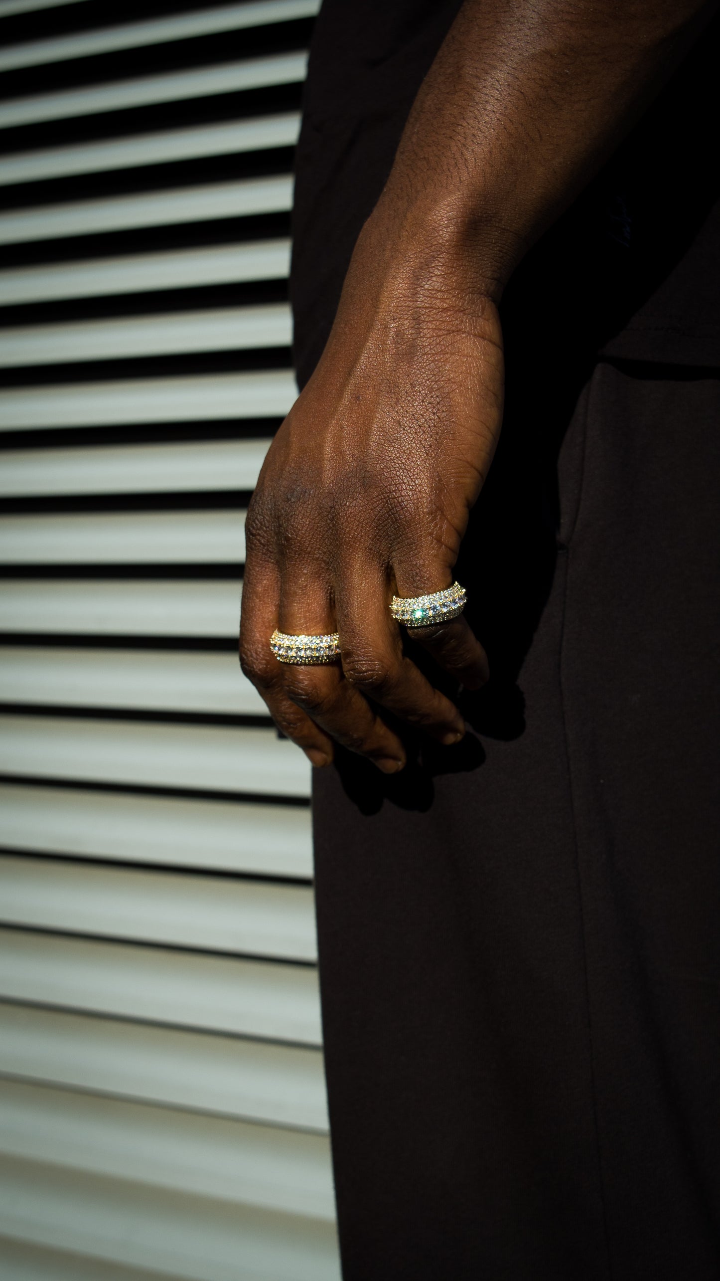 ICED OUT CLUSTER RING - GOLD