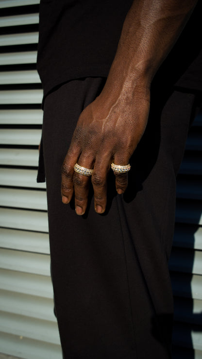 ICED OUT CLUSTER RING - GOLD