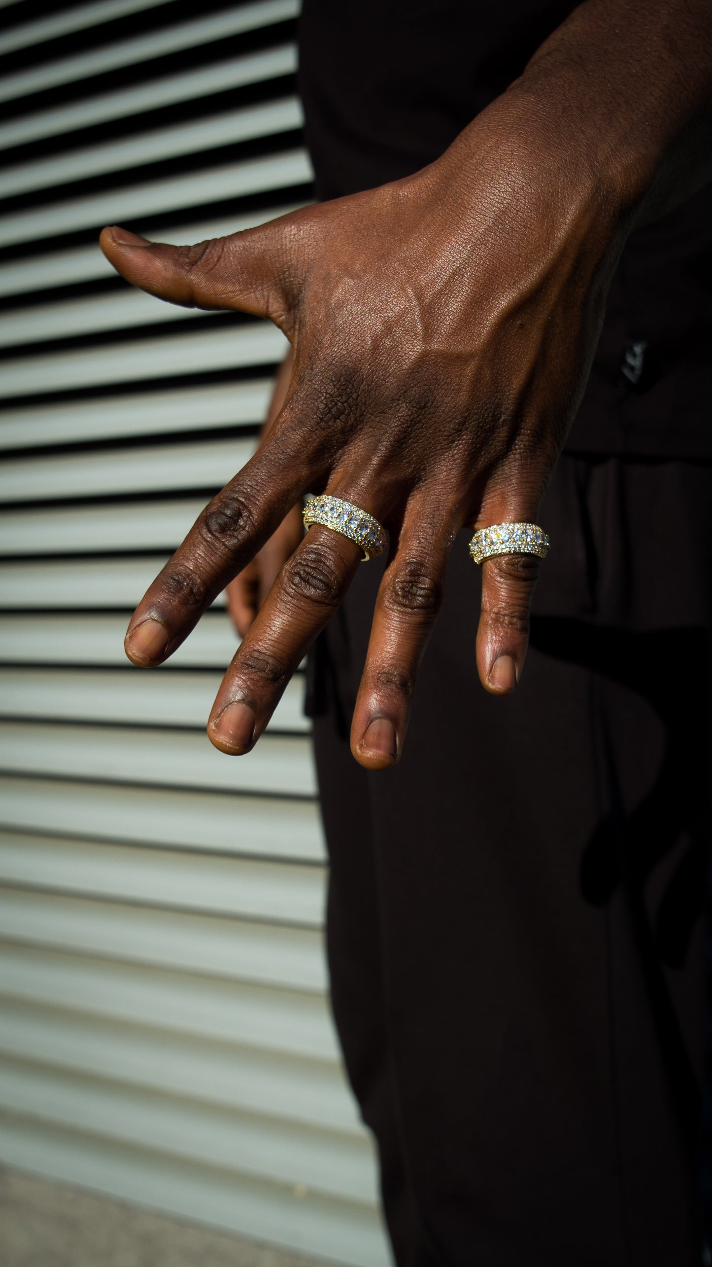 ICED OUT CLUSTER RING - GOLD