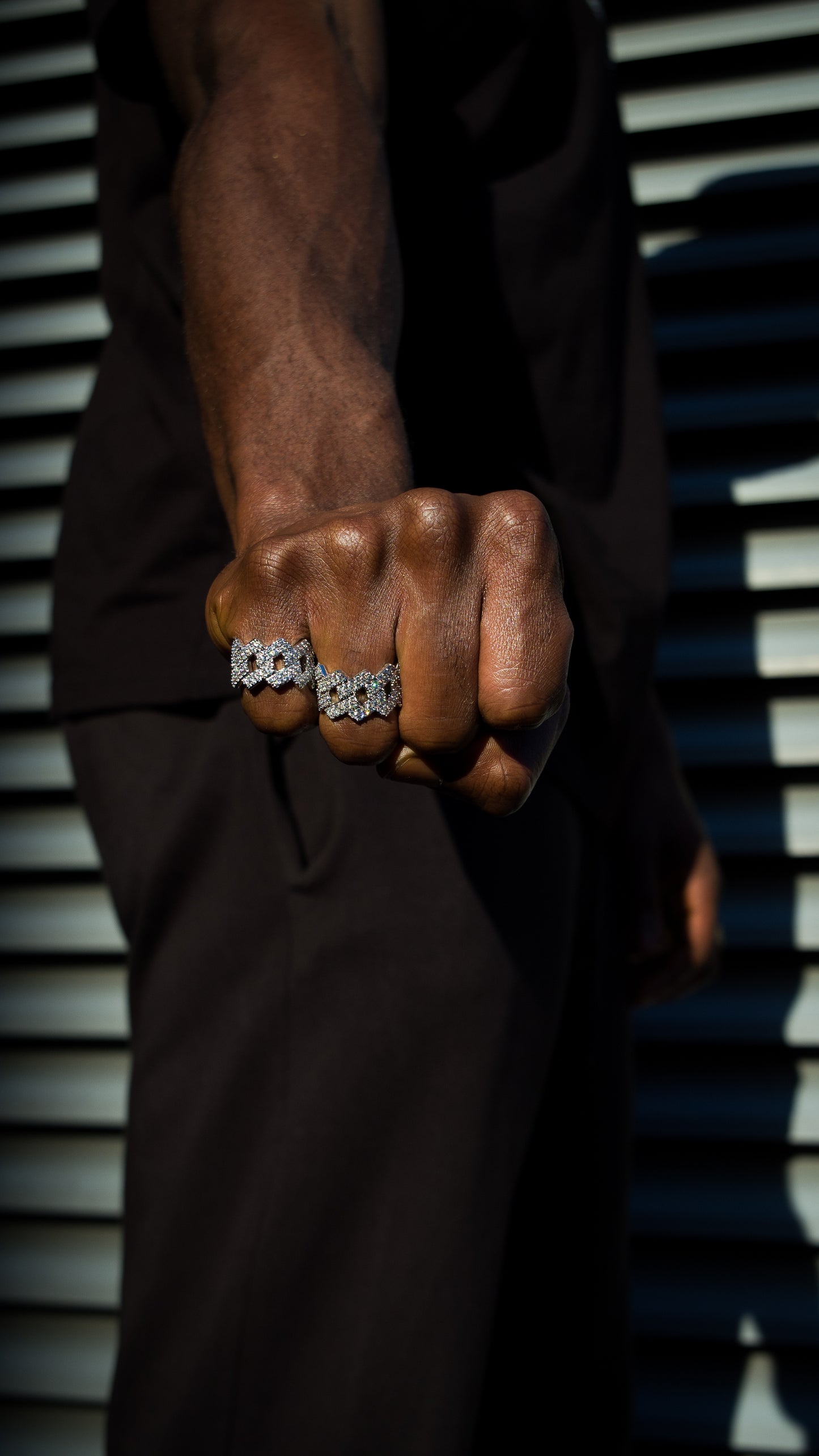 ICED OUT CUBAN RING - SILVER