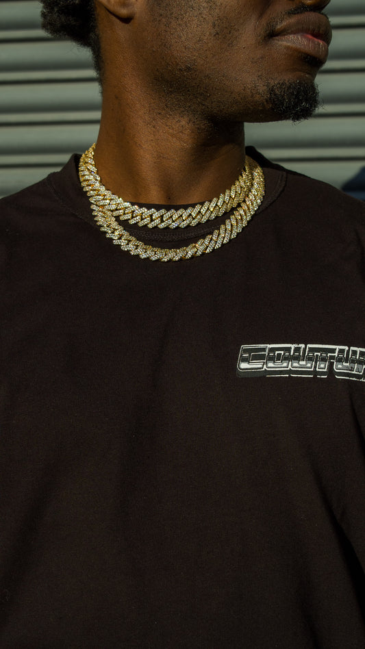 15MM ICED OUT CUBAN LINK CHAIN - GOLD