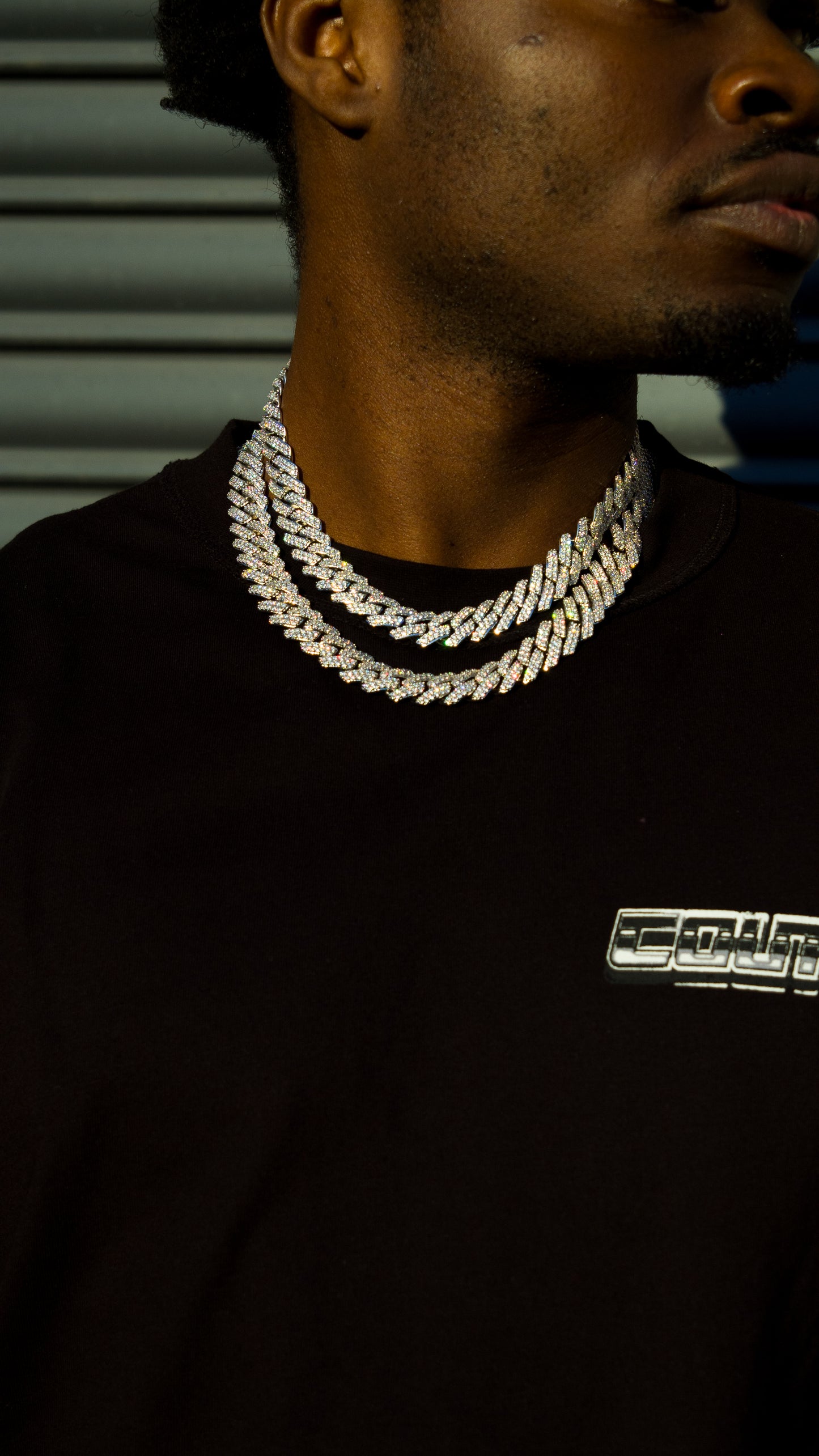 15MM ICED OUT CUBAN LINK CHAIN - SILVER